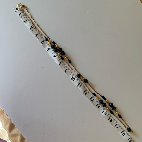 Premier Designs Black Crystal gold tone long necklace - Picture 6 of 6